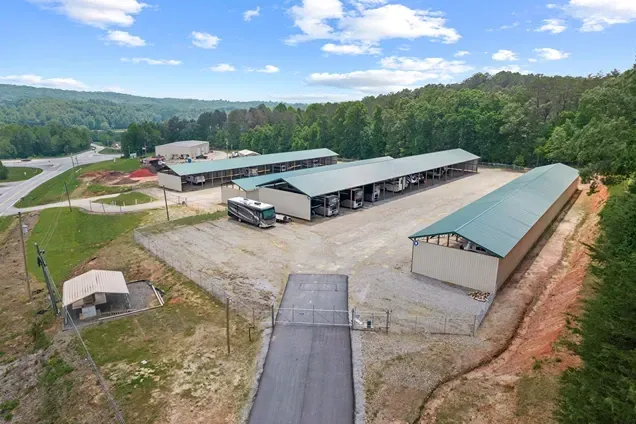 Entrance of parking storage facility